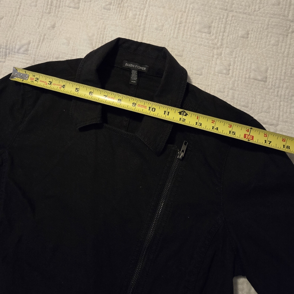 Eileen Fisher organic cotton moto jacket, size medium - Picture 5 of 9